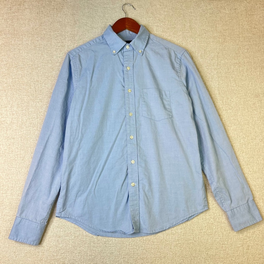 Gap 100% Cotton Mens Blue Oxford Button Down Shirt Long Sleeve Preppy Small